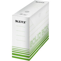 Archivbox Leitz Solid 6128 - 100 x 257 x 330 mm hellgrün mit Verschlußlasche FSC-Wellpappe
