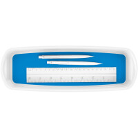 Aufbewahrungsschale Leitz MyBox 5258 - länglich 307 x 55 x 105 mm weiß/blau ABS-Kunststoff