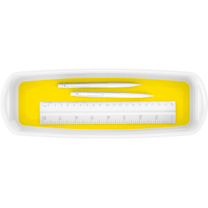 Aufbewahrungsschale Leitz MyBox 5258 - länglich 307 x 55 x 105 mm weiß/gelb ABS-Kunststoff