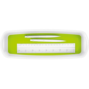 Aufbewahrungsschale Leitz MyBox 5258 - länglich 307 x 55 x 105 mm weiß/grün ABS-Kunststoff