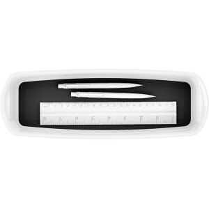 Aufbewahrungsschale Leitz MyBox 5258 - länglich 307 x 55 x 105 mm weiß/schwarz ABS-Kunststoff