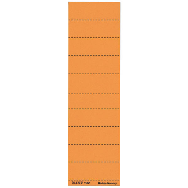 Vollsichtreiter Beschriftungsschild Leitz 1901 - 60 x 21 mm orange für ALPHA und BETA 4-zeilig Karton 120 g/m² Pckg/100