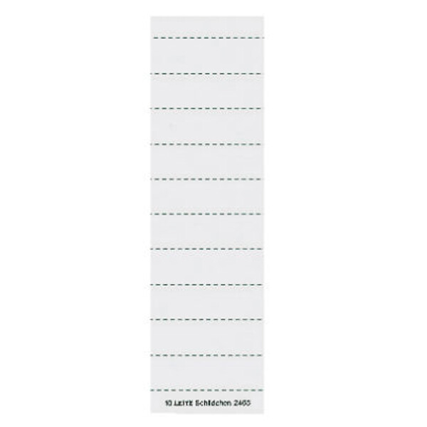 Vollsichtreiter Beschriftungsschild Leitz 2465 - 50 x 15 mm weiß für 2455, 6004 und 6115 3-zeilig Karton 200 g/m² Pckg/100