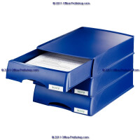 Briefkorb Leitz Plus 5210 - A4-C4 255 x 70 x 376 mm blau Polystyrol