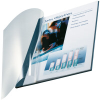 Buchbindemappe Leitz impressBIND 7398 - A4 blau 15-35 Blatt transparenter Vorderdeckel Soft Cover Pckg/10