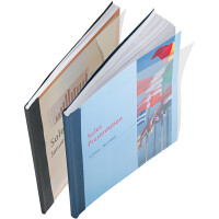 Buchbindemappe Leitz impressBIND 7414 - A4 blau 71-105 Blatt transparenter Vorderdeckel Soft Cover Pckg/10