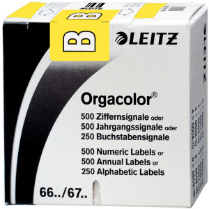 Buchstabensignal Leitz Orgacolor 6611 - 30 x 23 mm gelb...