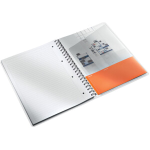 Collegeblock Leitz WOW 4637 - A4 210 x 297 mm weiß liniert Lineatur21 mit Schreiblinie 80 Blatt FSC extraweißes Qualitätspapier 80 g/m²
