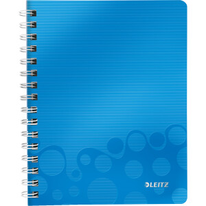 Collegeblock Leitz WOW 4639-A - A5 148 x 210 mm blau liniert Lineatur04 mit Schreiblinie 80 Blatt FSC extraweißes Qualitätspapier 80 g/m²