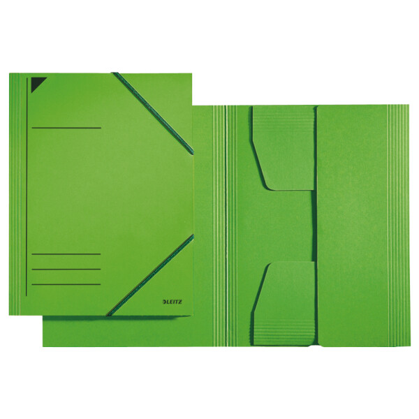 Eckspannmappe Leitz 3981 - A4 242 x 318 mm grün 250 Blatt Pendarec Karton 430 g/m²
