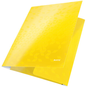 Eckspannmappe Leitz WOW 3982 - A4 241 x 310 mm gelb 250 Blatt Karton/PP-Folie 300g/m²