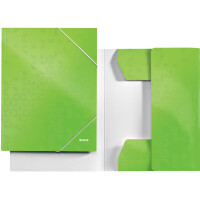 Eckspannmappe Leitz WOW 3982 - A4 241 x 310 mm grün 250 Blatt Karton/PP-Folie 300g/m²