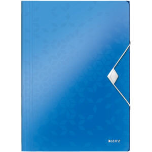 Eckspannmappe Leitz WOW 4599 - A4 235 x 320 mm blau metallic 150 Blatt PP