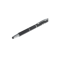 Eingabestift Leitz Complete 4in1 Stylus 6414 - schwarz für alle Touchscreens Kugelschreiber Laserpointer und Taschenleuchte
