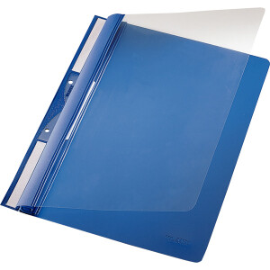 Einhängehefter Leitz 4190 - A4 blau 2 kurze Beschriftungsfenster PVC-Hartfolie