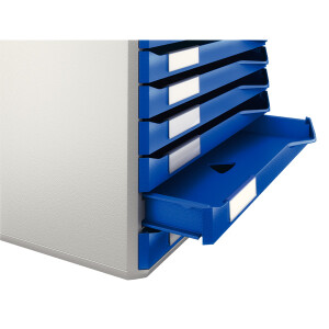 Schubladenbox Leitz 5281 - A4 285 x 290 x 355 mm blau 10 Schubladen Polystyrol