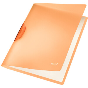 Klemmhefter Leitz ColorClip Rainbow 4176 - A4 310 x 222 mm orange bis 30 Blatt PP-Folie