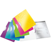 Klemmhefter Leitz ColorClip WOW 4185 - A4 310 x 222 mm pink metallic bis 30 Blatt PP-Folie