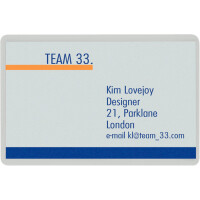Laminierfolie Leitz iLAM 33810 - 54 x 86 mm für Kreditkarten 125 µm glänzend Ethyl-Venyl-Acetat Pckg/100