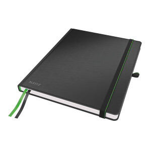 Notizbuch Leitz Complete 4474 - iPad-Größe 188 x 245 mm schwarz liniert 80 Blatt Hartpappe-Einband FSC 96 g/m²