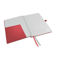 Notizbuch Leitz Complete 4477 - A5 148 x 210 mm rot kariert 80 Blatt Hartpappe-Einband FSC 96 g/m²