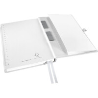 Notizbuch Leitz Style 4485 - A5 148 x 210 mm arktik weiß liniert 80 Blatt Hartpappe-Einband FSC 96 g/m²