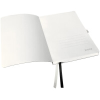 Notizbuch Leitz Style 4487 - A5 148 x 210 mm satin schwarz liniert 80 Blatt Kunststoff-Einband FSC 96 g/m²