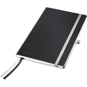 Notizbuch Leitz Style 4488 - A5 148 x 210 mm satin schwarz kariert 80 Blatt Kunststoff-Einband FSC 96 g/m²