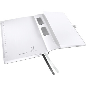 Notizbuch Leitz Style 4488 - A5 148 x 210 mm satin schwarz kariert 80 Blatt Kunststoff-Einband FSC 96 g/m²