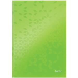 Notizbuch Leitz WOW 4625 - A4 210 x 297 mm grün liniert 80 Blatt Hartpappe-Einband FSC 90 g/m²