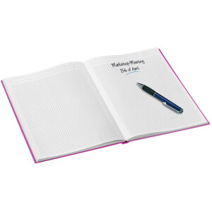 Notizbuch Leitz WOW 4626 - A4 210 x 297 mm pink kariert 80 Blatt Hartpappe-Einband FSC 90 g/m²