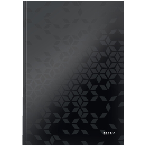 Notizbuch Leitz WOW 4626 - A4 210 x 297 mm schwarz kariert 80 Blatt Hartpappe-Einband FSC 90 g/m²