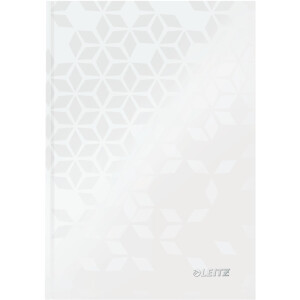 Notizbuch Leitz WOW 4627 - A5 148 x 210 mm perlweiß liniert 80 Blatt Hartpappe-Einband FSC 90 g/m²