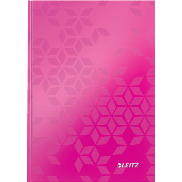 Notizbuch Leitz WOW 4627 - A5 148 x 210 mm pink liniert 80 Blatt Hartpappe-Einband FSC 90 g/m²