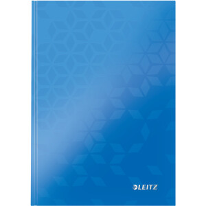 Notizbuch Leitz WOW 4627 - A5 148 x 210 mm blau liniert 80 Blatt Hartpappe-Einband FSC 90 g/m²