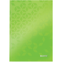 Notizbuch Leitz WOW 4627 - A5 148 x 210 mm grün liniert 80 Blatt Hartpappe-Einband FSC 90 g/m²