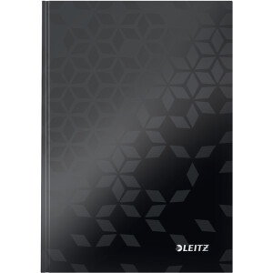 Notizbuch Leitz WOW 4627 - A5 148 x 210 mm schwarz liniert 80 Blatt Hartpappe-Einband FSC 90 g/m²
