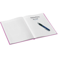 Notizbuch Leitz WOW 4628 - A5 148 x 210 mm pink kariert 80 Blatt Hartpappe-Einband FSC 90 g/m²