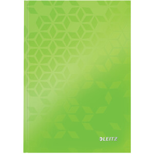 Notizbuch Leitz WOW 4628 - A5 148 x 210 mm grün kariert 80 Blatt Hartpappe-Einband FSC 90 g/m²