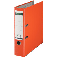 Ordner Leitz Premium 1010 - A4 318 x 285 mm orange 80 mm breit 180° Mechanik FSC-Kunststoff
