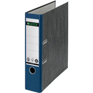 Ordner Leitz Premium 1080 - A4 318 x 285 mm blau 80 mm breit 180° Mechanik FSC-Hartpappe