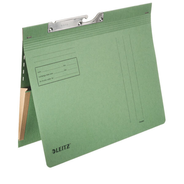 Pendelhefter Leitz 2011 - A4 265 x 320 mm grün kaufmännische Heftung mit Dehntasche Manilakarton 320 g/m²