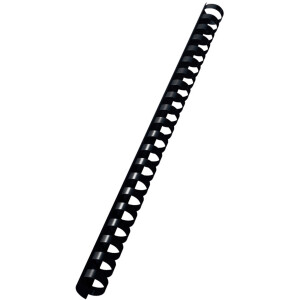 Plastikbinder&uuml;cken Leitz 10972 - &Oslash; 16 mm A4 schwarz bis 145 Blatt Pckg/100