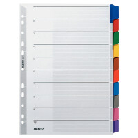 Register Leitz 4321 - A4 farbig blanko 10-teilig Karton 160 g/m²