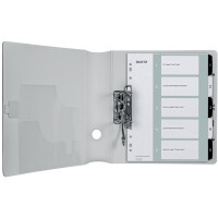 Register Leitz WOW 1213 - A4 Maxi weiß/schwarz 1-5 PC-beschriftbar PP-Folie