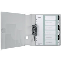 Register Leitz WOW 1214 - A4 Maxi weiß/schwarz 1-6 PC-beschriftbar PP-Folie