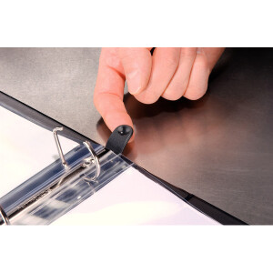 Ringbuch Leitz Premium 4603 - A4 Überbreite schwarz 4-D-Ring Mechanik Ø 40 mm für 380 Blatt PP
