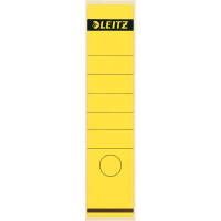 Ordnerrückenschild Leitz 1640 - 62 x 285 mm gelb breit / lang selbstklebend für Handbeschriftung Pckg/10