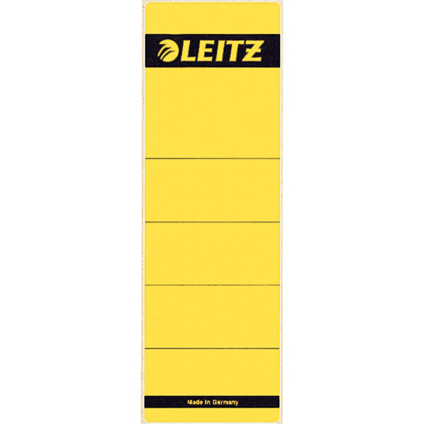 Ordnerrückenschild Leitz 1642 - 62 x 192 mm gelb breit / kurz selbstklebend für Handbeschriftung Pckg/10