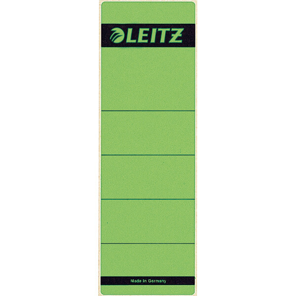 Ordnerrückenschild Leitz 1642 - 62 x 192 mm grün breit / kurz selbstklebend für Handbeschriftung Pckg/10